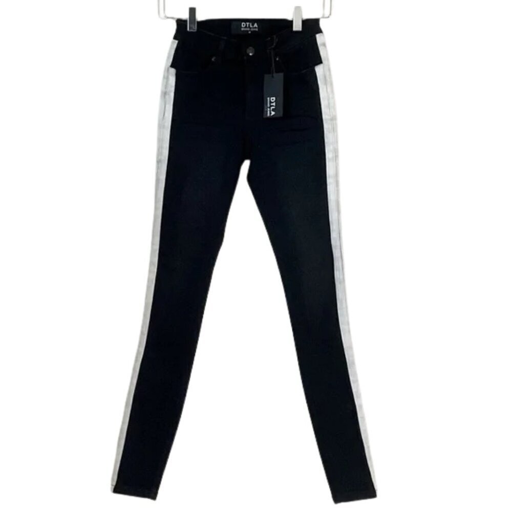 DTLA Black & White Jeans w/ Track Stripes Sz. 23